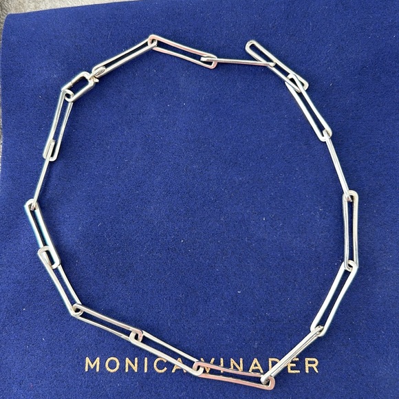 Monica Vinader NEW Alta Long Link Necklace Adjustable 43cm/17' - Picture 6 of 8
